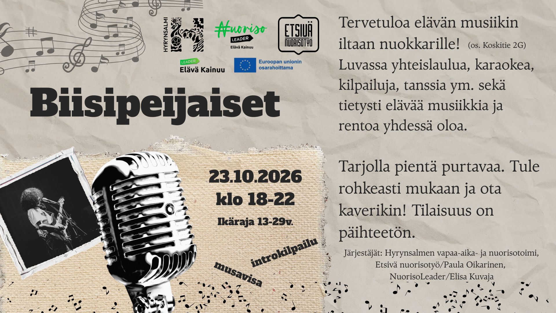 Biisipeijaisten mainoskuva