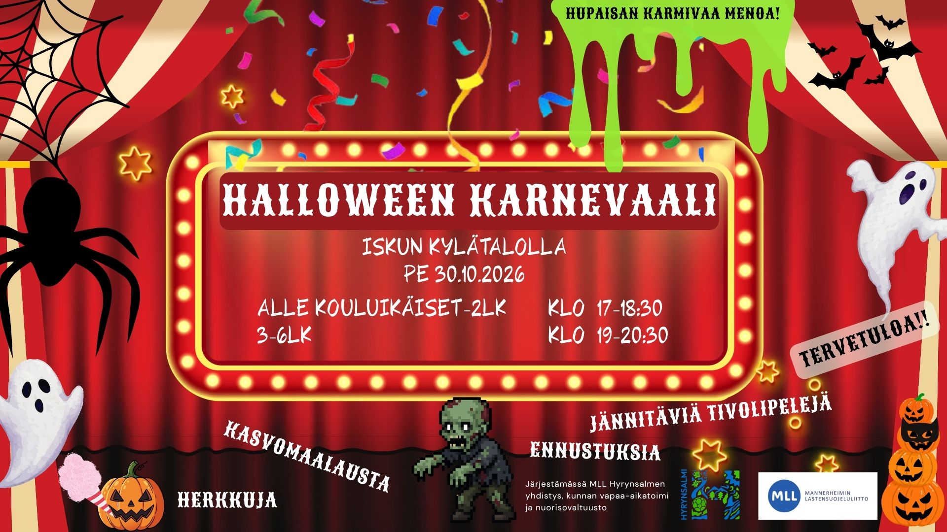 Halloweenkarnevaalien mainos