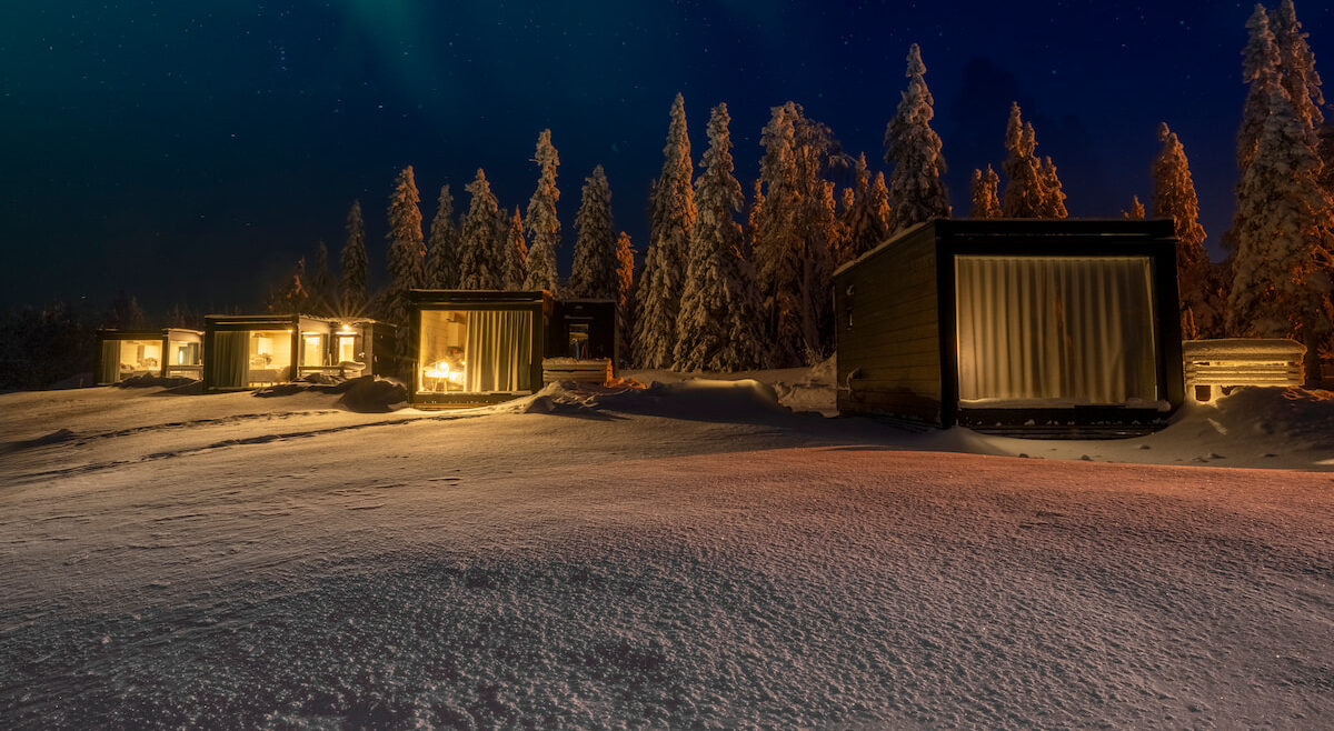 Sky cabin ja tykkylumipuut